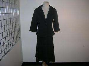 CHAIKEN PROFILE Black 2 Pc. Work Skirt Suit 2/4 NICE  