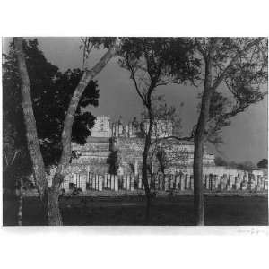  Temple of the Warriors,Chiche Itza,Yucatan,seen through 