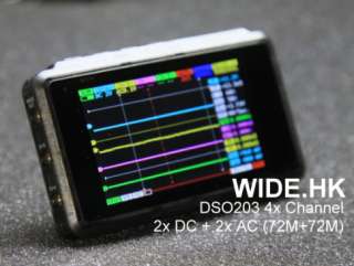 DSO 203 4 channel digital oscilloscope + DSO150 2 channel