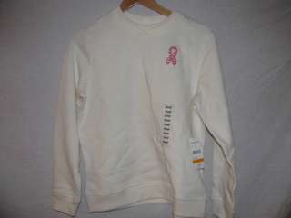 NWT Pink Ribbon SOFT Comfy Sweatshirt Sz S Rhinestone  