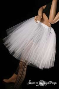TUTU SKIRT LONG DANCE BALLET WHITE PETTICOAT ROMANCE  