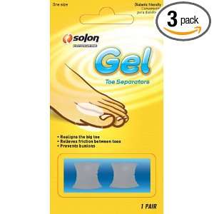 Solon Foot Solutions Toe Separators, 1 Pair (Pack of 3 