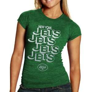  New York Jets Ladies Hitch & Go Tri Blend Heathered T 
