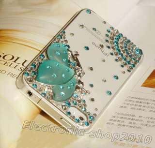   3D Bling *Butterfly* Swarovski Crystal Case Cover For iPhone 4 4G 4S