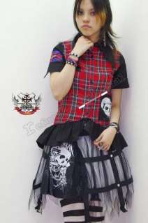 Punk Gothic Lolita Victorian Crinoline Wrap+Skirt 2PC R  