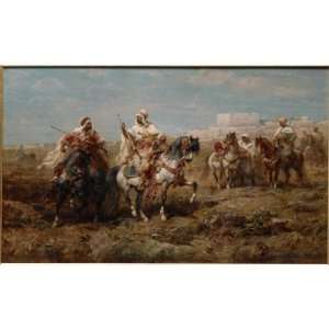  FRAMED oil paintings   Adolf Schreyer   24 x 24 inches 