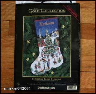 Dimensions Gold Christmas Cheer Stocking Counted Cross Stitch Kit 