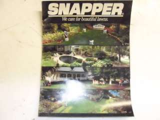 Snapper Riding Mowers Old Sales Brochure Classic  