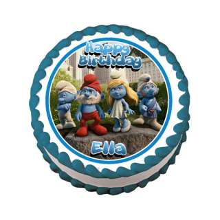 THE SMURFS MOVIE Edible Cake Image Party Decoration  