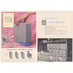  1954 Kotex New Soft Grey Package 2 Page Trade Print Ad 
