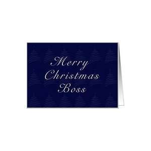 Boss Merry Christmas, Blue Background with Christmas Tree 