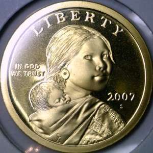2007 S PROOF Sacagawea SAC Dollar DEEP CAMEO  
