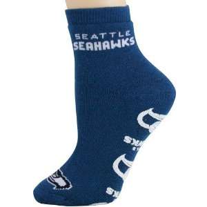  Seattle Seahawks Ladies Navy Blue Slipper Socks Sports 