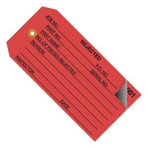   Rejected Inspection Tags 2 Part   Numbered 001   499