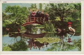 Vintage POSTCARD c1942 Japanese Garden CHICAGO, IL  