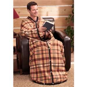 Snuggie Snuggle Wrap Plaid Blanket Polyester Fleece