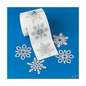 100 Prism Snowflake Stickers Scrapbook Crafts Christmas  