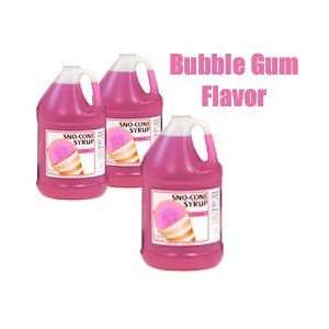 Bubble Gum Snow Cone Syrup (1 Gallon) Grocery & Gourmet Food