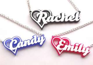 KITSCH PERSONALISED ACRYLIC STAR NAME/SLOGAN NECKLACE  