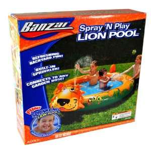  Banzai Spray N Play Series Swimming Pool   LION POOL with 