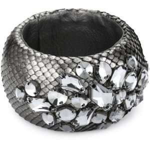   ROSSI Femme Fatale XL Python Dart Circles Bangle Bracelet Jewelry