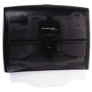   CLARK KIM09506 Plastic Locking Toilet Seat Cover Dispenser, Smoke Gray