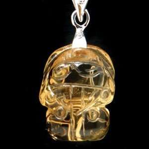  Protective Citrine Crystal Pendant (with Silver 