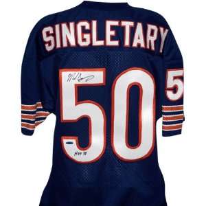 Mike Singletary Autographed Custom Pro Style Jersey with HOF 