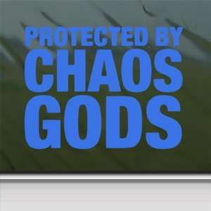  Protected By Chaos Gods Blue Decal Truck Window Blue 
