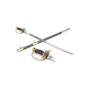  Civil War Swords   CSA Officers Sword with Black Scabbard 