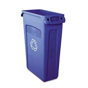  Slim Jim Recycling Container w/Venting Channels, Plastic 