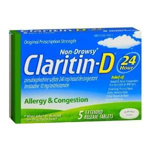  Claritin D 24 Hour Allergy And Congestion Tablets 5 Count 