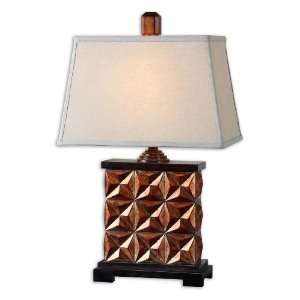  Akino Lamp by Uttermost   Metallic Golden Bronze With 