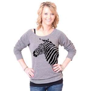  Zebra Slouchy Wideneck Sweater 