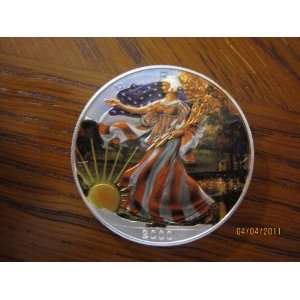  2000 Painted Silver Eagle $1 Coin 