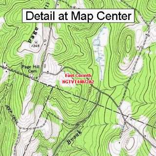  USGS Topographic Quadrangle Map   East Corinth, Vermont 