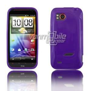 VMG HTC Rezound Slim Profile Premium Gel Skin Case   Purple High 