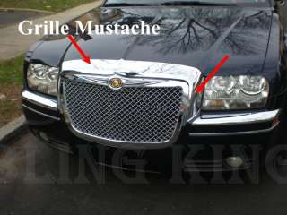 04 2010 Chrysler 300 Chrome Grille grill Mustache cover  