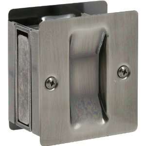 EZ Set 270207 Sliding Door Lock Antique Nickel Passage Pocket Door Loc