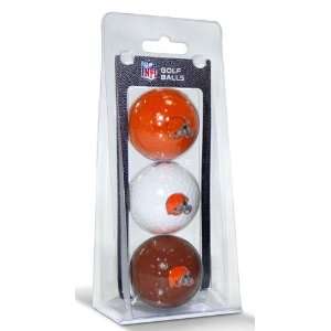  Cleveland Browns Set of 3 Multicolor Golf Balls Sports 