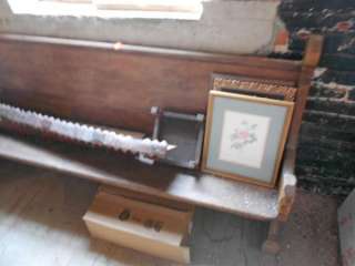 Antique church pew all hand carved  