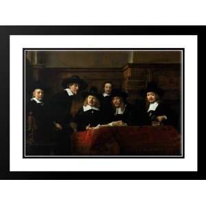 Rembrandt 24x19 Framed and Double Matted The Sampling Officials 