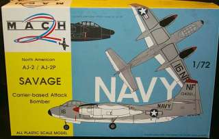 72 Mach 2 NORTH AMERICAN AJ 2 SAVAGE Bomber *MINT*  
