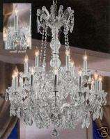 18 LIGHT 28X30 SILVER MARIA THERESA CRYSTAL CHANDELIER  