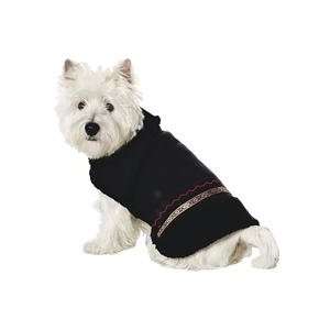  Black Dog Coat Faux Suede Eskimo Fur Lined  Medium Pet 