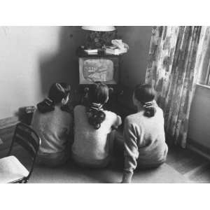 Singing Group, the Kim Sisters, Watching Television Photographic 