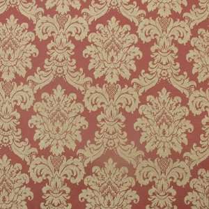 54 Wide Jacquard Grandover Terracotta Fabric By The Yard 
