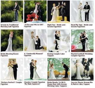   / Romantic Theme Couple Wedding Bride & Groom Figurine Cake Topper