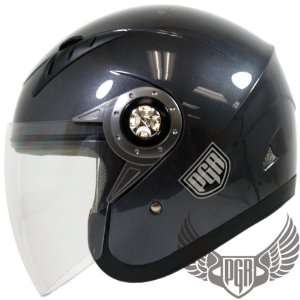 PGR Wing 02 Motorcycle Open Face Scooter Helmet DOT Approved (Small 