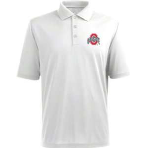  Ohio State Buckeyes White Pique Extra Light Polo Shirt 